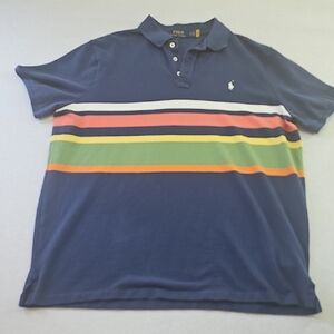 Polo by Ralph Lauren Men's Navy Striped‎ Shirt